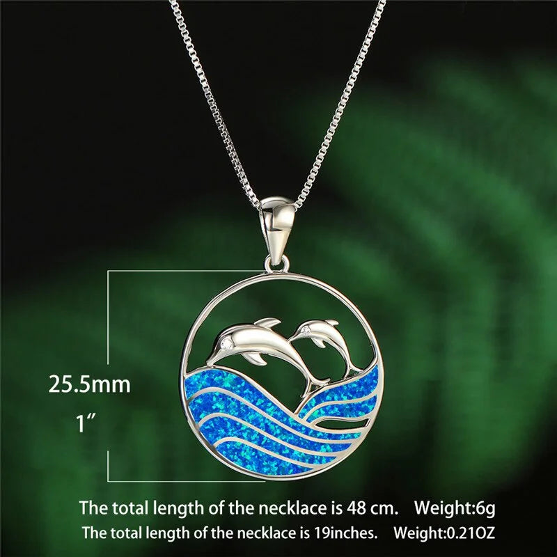 Dolphin Blue Necklace